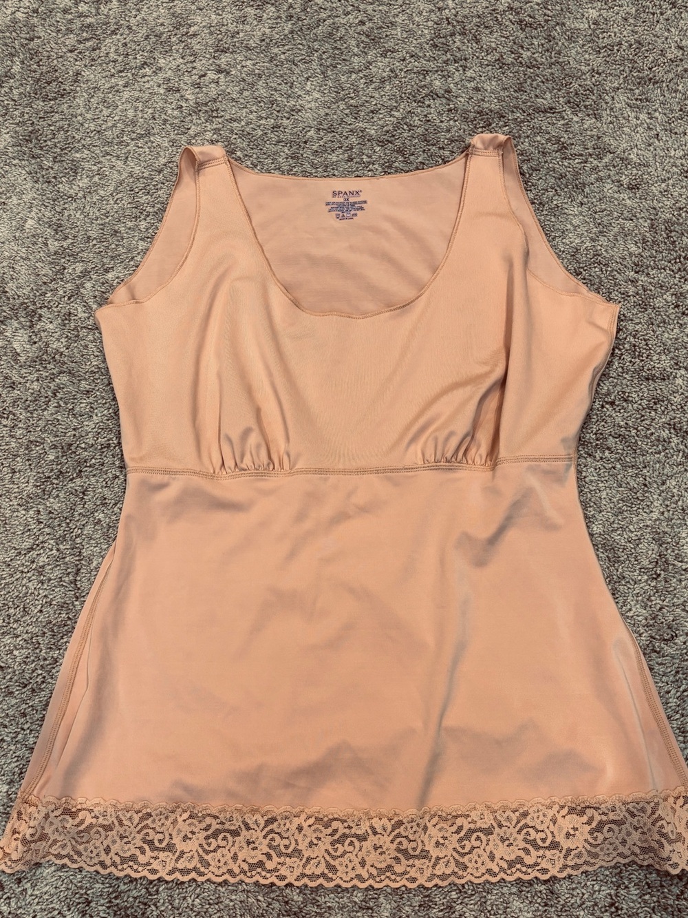 Spanx plus size 3X tan camisole poly spandex shapewear